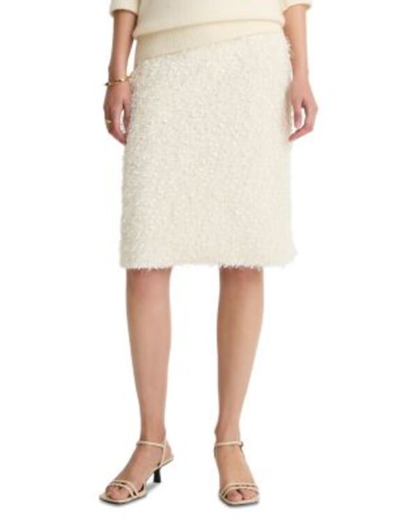 ヴィンス レディース ボトムスカート フリンジ Vince Feathery Fringe Skirt Light Cream クリーム