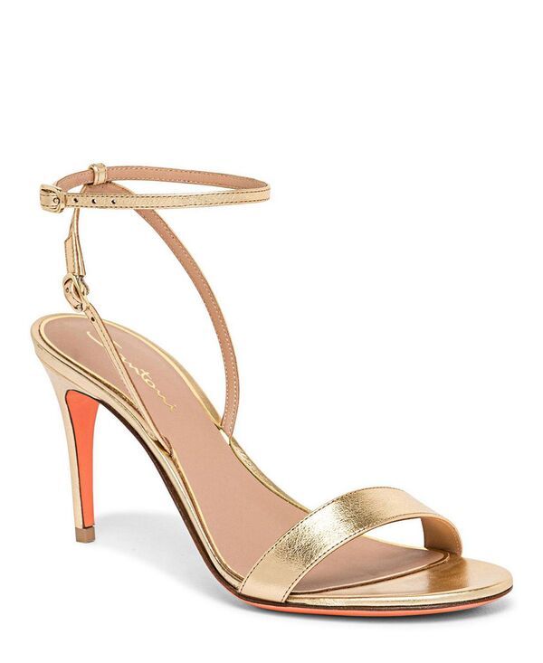 サントーニ レディース シューズ サンダル レザー ヒール Santoni Womens Leather Highheel Sandals Gold ゴールド