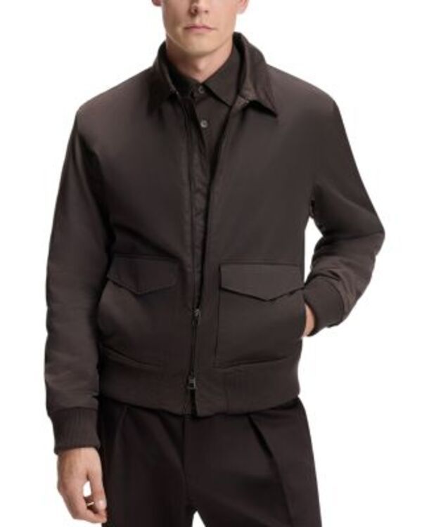 ボス メンズ アウター ジャケット・ブルゾン スリムフィット BOSS x Beckham Cinsun Slim Fit Jacket Open Brown ブラウン
