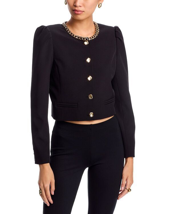 ジェネレーションラブ レディース アウター ジャケット・ブルゾン Generation Love Chiara Chain Trim Jacket Black ブラック