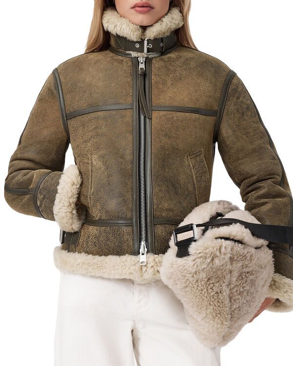 オールセインツ レディース アウター ジャケット・ブルゾン ALLSAINTS Lorel Shearling Jacket Vintage Brown ブラウン