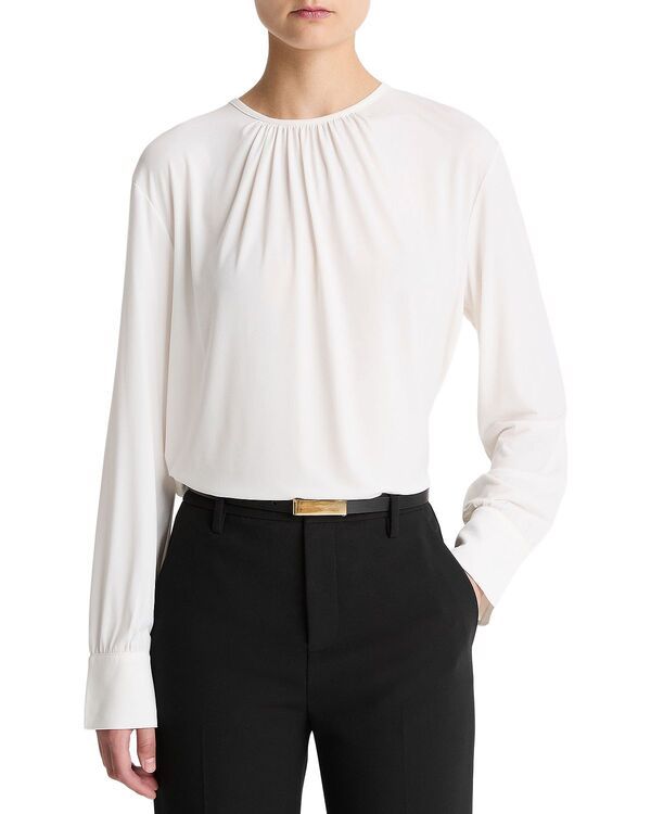 ヴィンス レディース トップス シャツ Vince Gathered Top Off White オフホワイト