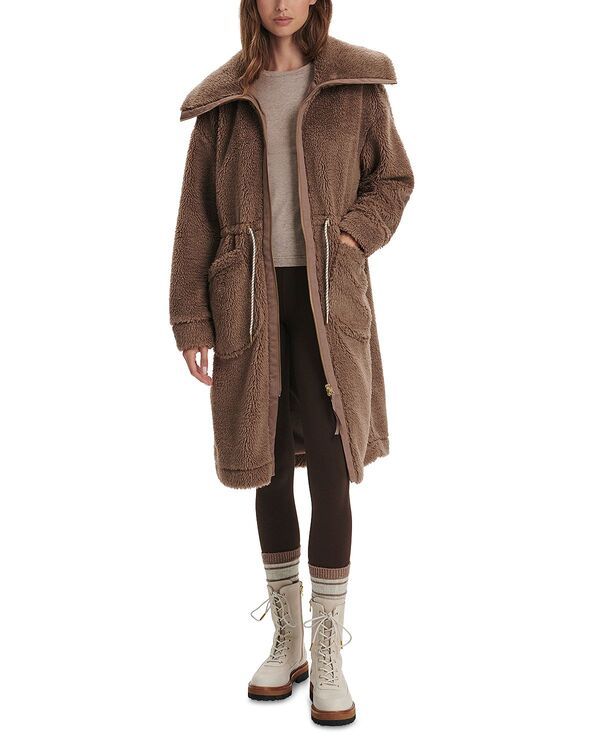 バーレイ レディース アウター コート フリース Varley Logan Sherpa Fleece Coat Ash Taupe アッシュ