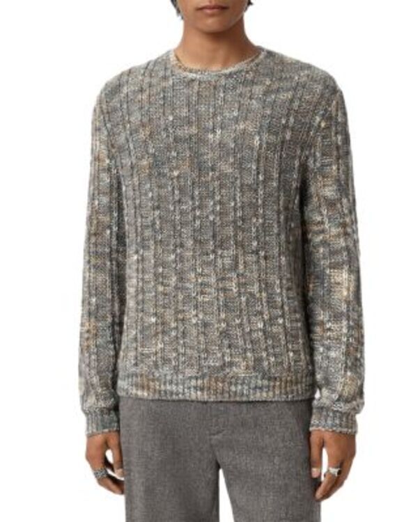 ジョンバルベイトス メンズ アウター ニット・セーター クルーネック ウール John Varvatos Marsala Wool Crewneck Sweaterra Brown ブラウン
