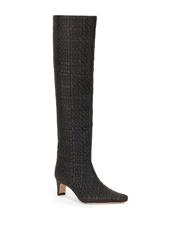 スタウド レディース シューズ ブーツ・レインブーツ トール STAUD Womens Woven Wally Tall Boots Espresso Woven