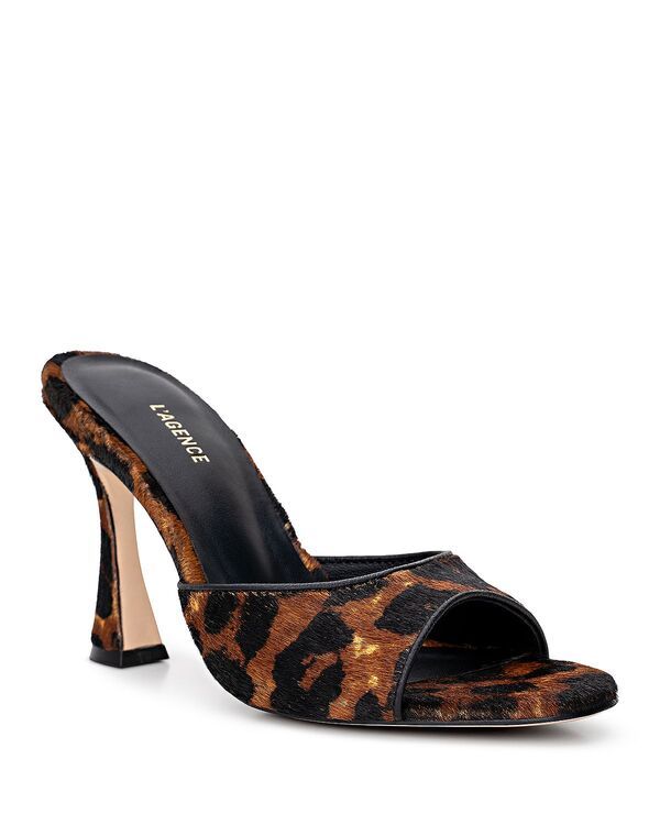 ラジャンス レディース シューズ サンダル LAGENCE Womens Avery II Calf Hair Open Toe Mules Leopard Calfhair アニマル