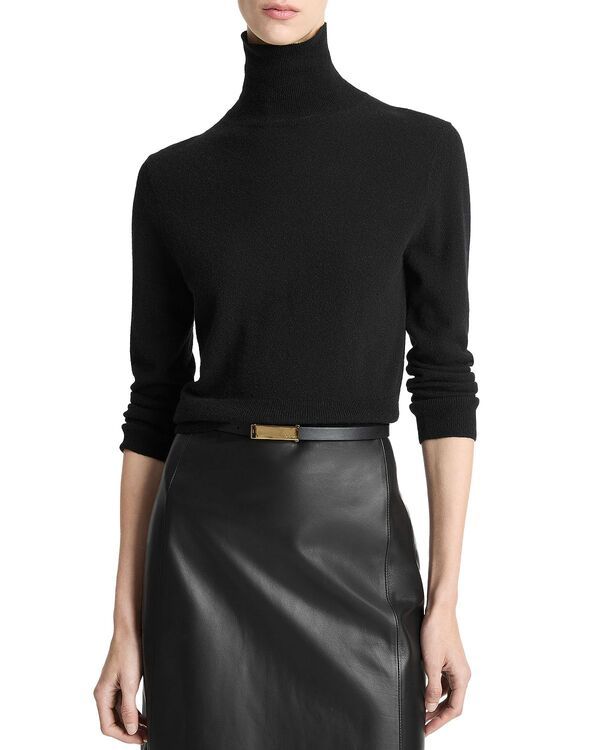 ヴィンス レディース アウター ニット・セーター モックネック Vince Mock Neck Sweater Black ブラック