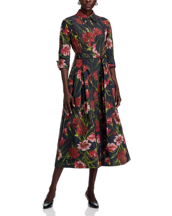 テリジョンバイリッキーフリーマン レディース トップス シャツ フラワー柄 フラワー Teri Jon by Rickie Freeman Floral Faille Shirt Dress Black Multi ブラック 45,480円