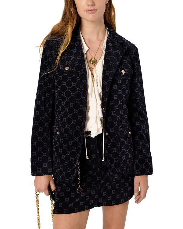 ジェラルド・ダレル レディース アウター ジャケット・ブルゾン ボタンダウン Gerardarel Nyssa Monogrammed Button Down Jacket Navy ネイビー