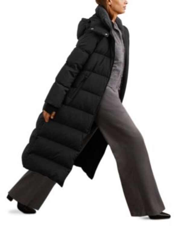 レイス レディース アウター コート REISS Colette Longline Puffer Coat Black ブラック