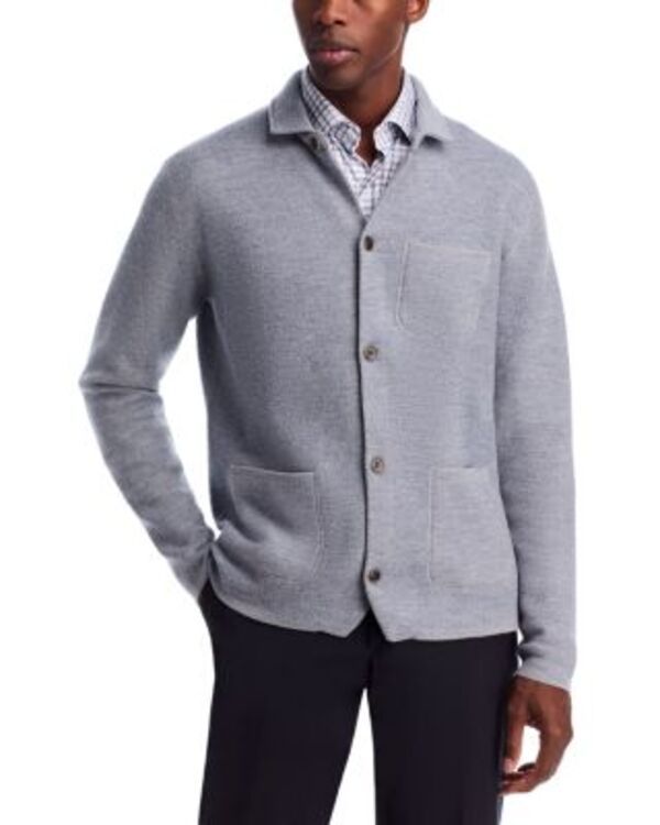 ピーター・ミラー メンズ アウター ニット・セーター ウール Peter Millar Carson Merino Wool Sweater Gale Grey グレー