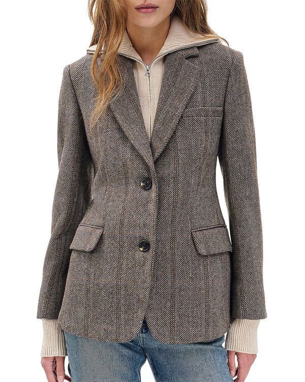 ラグアンドボーン レディース アウター ジャケット・ブルゾン ブレザー rag bone Frank Mixed Media Blazer Brown Multi ブラウン