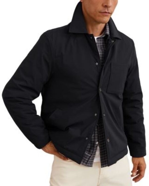 レイス メンズ トップス シャツ ナイロン REISS Parker Long Sleeve Nylon Patch Pocket Overshirt Navy ネイビー