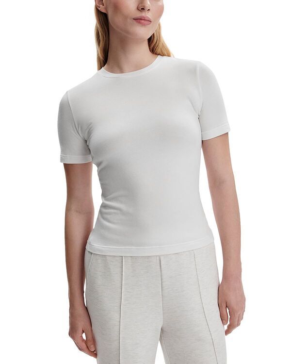 バーレイ レディース トップス Tシャツ Varley Regina Fitted Tee White ホワイト