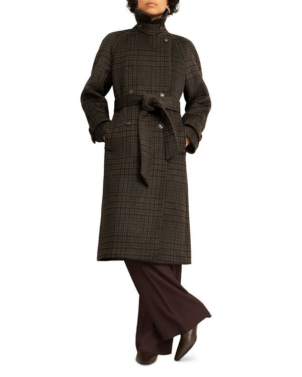 ホッブスロンドン レディース アウター コート HOBBS LONDON September Limited Collection Peterson Coat Brown Multi ブラウン