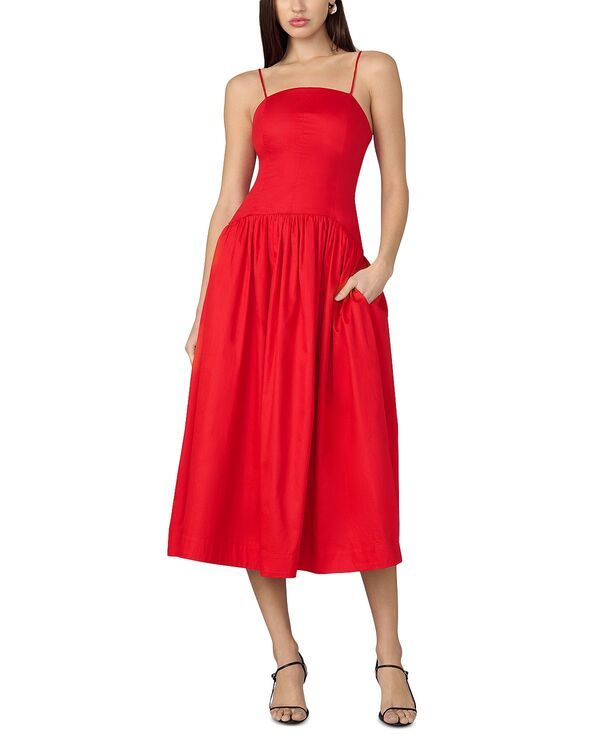 ジョーズジーンズ レディース トップス ワンピース ミディ Joes Jeans The Mara Midi Dress Cherry Red レッド
