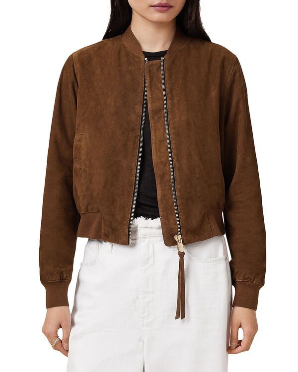 オールセインツ レディース アウター ジャケット・ブルゾン ALLSAINTS Orten Bomber Jacket Cognac Brown ブラウン