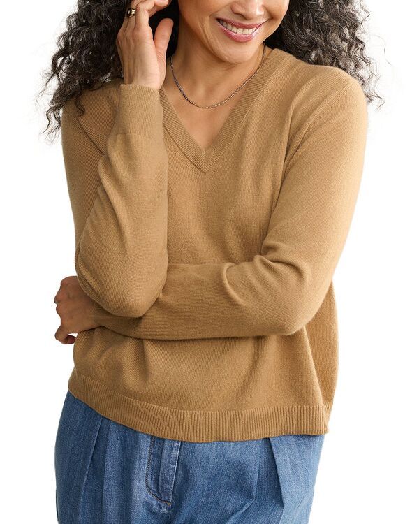 ジェニーケイン レディース アウター ニット・セーター Jenni Kayne Flynn Cashmere Sweater Camel キャメル