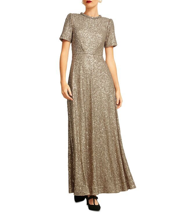 ホッブスロンドン レディース トップス ワンピース HOBBS LONDON Black Tie Collection Shirley Dress Champagne シャンパン