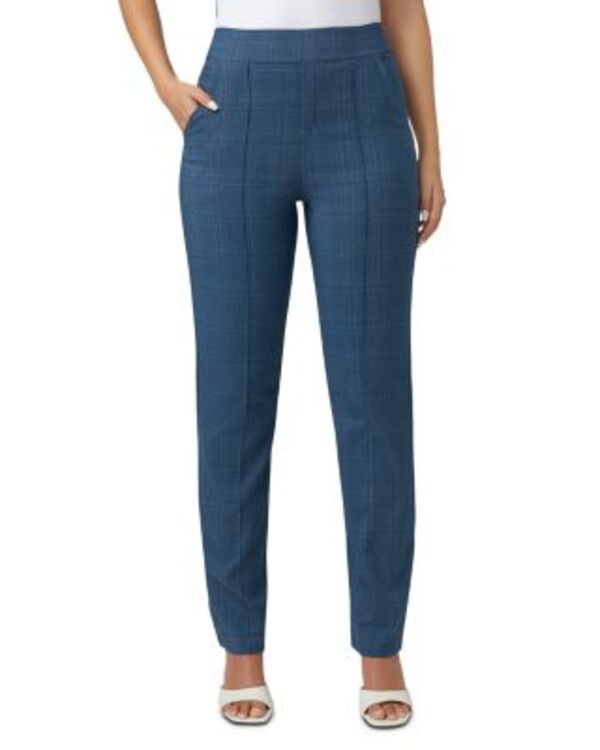 ヒュー レディース ボトムス カジュアルパンツ HUE Windowpane Classic Pull On Trousers Medium Wash