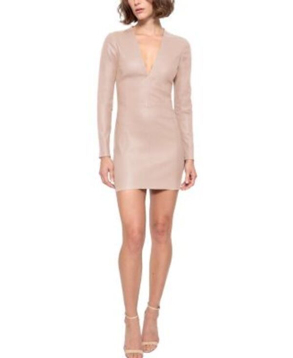 エーエスバイディーエフ レディース トップス ワンピース レザー AS by DF Demeter Stretch Leather Dress Chai