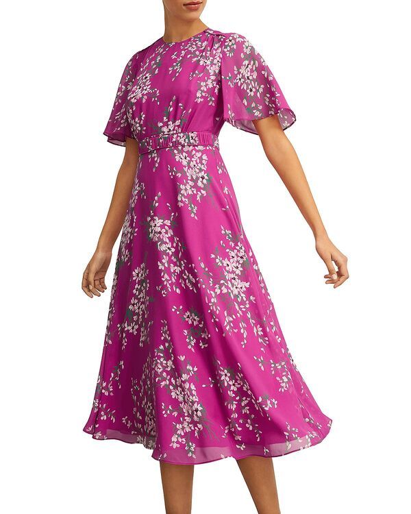 ホッブスロンドン レディース トップス ワンピース シルク HOBBS LONDON Bronwyn Silk Dress Pink Multi ピンク