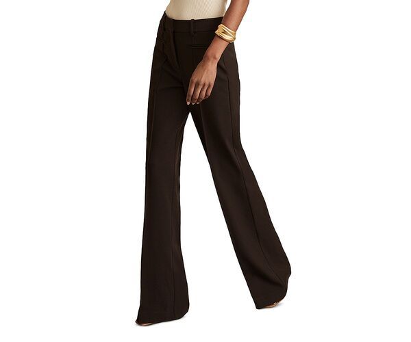 レイス レディース ボトムス カジュアルパンツ REISS Claude Flared Pants Chocolate チョコレート