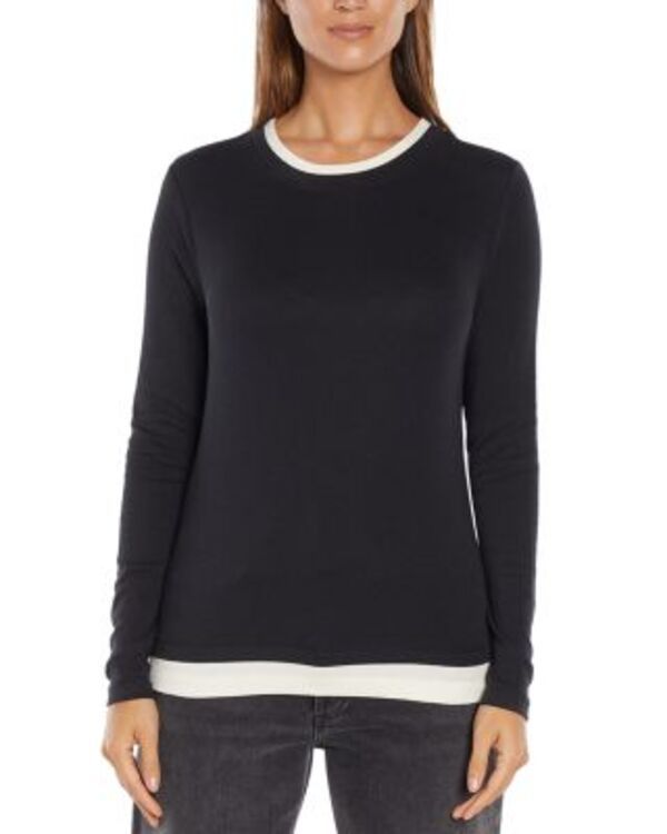 スリードッツ レディース トップス Tシャツ Three Dots Veronica Layered Long Sleeve Tee Anthracite