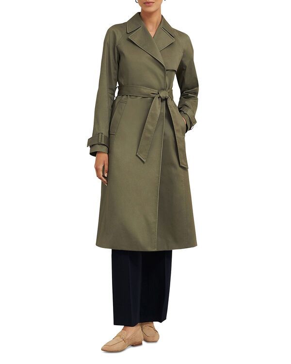 ホッブスロンドン レディース アウター コート HOBBS LONDON Rhian Trench Coat Olive Green グリーン