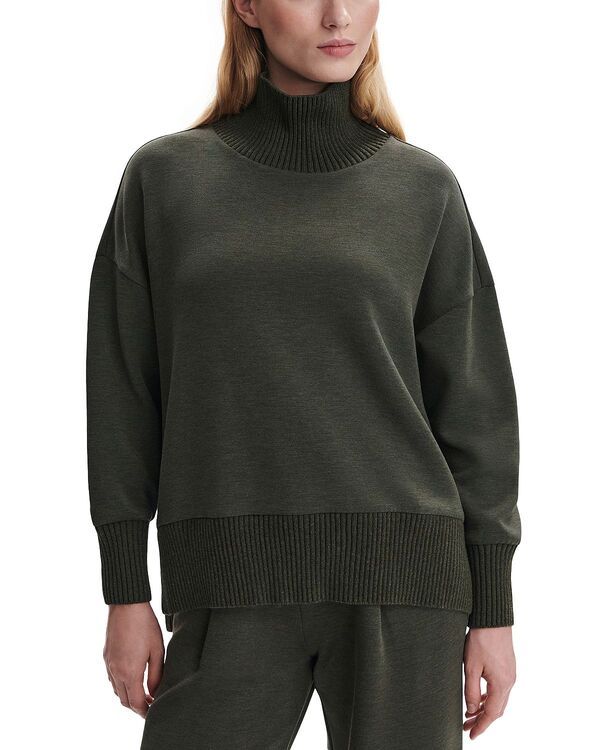 バーレイ レディース アウター パーカー・スウェット ハイネック シャツ Varley Barker High Neck Sweatshirt Olive Marl マール