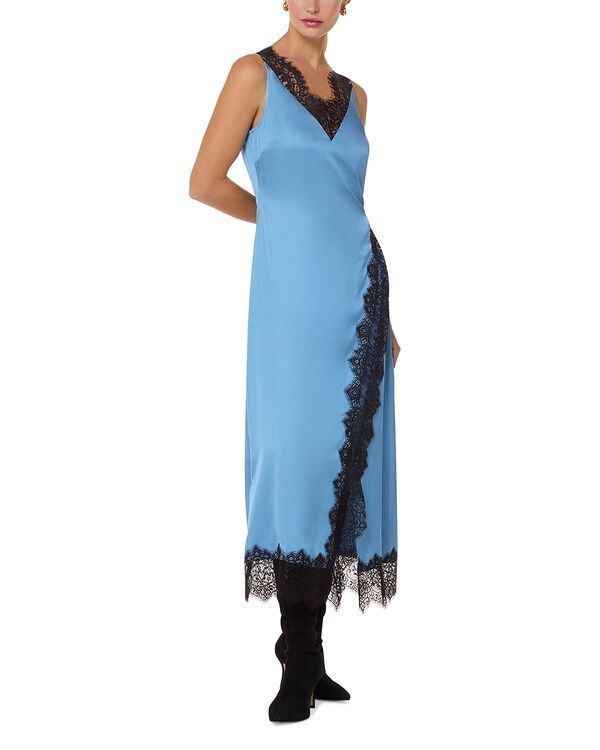 ホイッスルズ レディース トップス ワンピース レース Whistles Iris Lace Wrap Dress Blue Multi ブルー