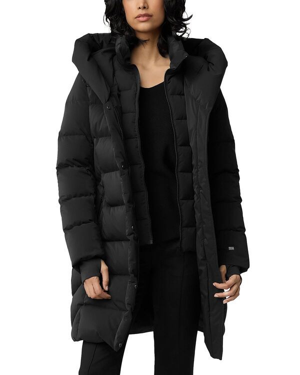ソイアアンドキョー レディース アウター コート ダウン Soia Kyo Sonny Hoodedown Coat Black ブラック