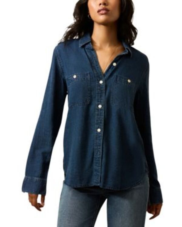 ファレティ レディース トップス シャツ Faherty Chambray Shirt Night Lagoon Wash