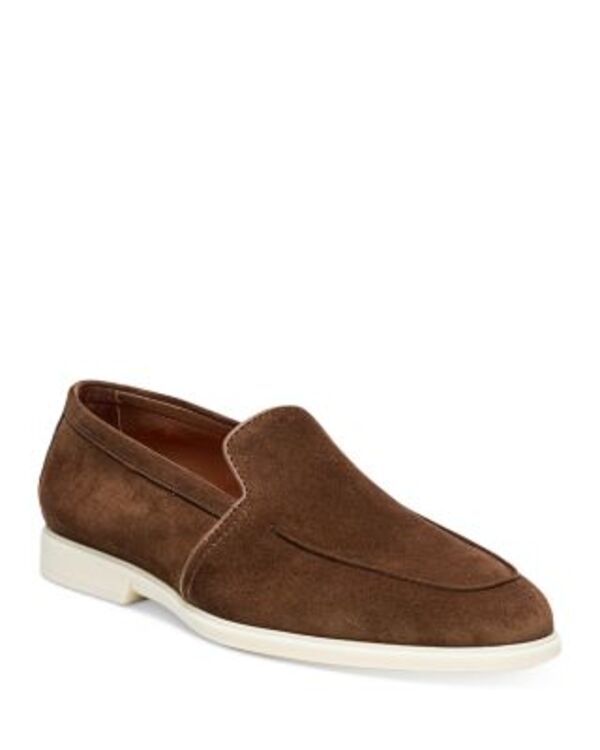 サントーニ メンズ シューズ スリッポン・ローファー Santoni Mens Malibu Slip On Loafers Medium Brown ブラウン