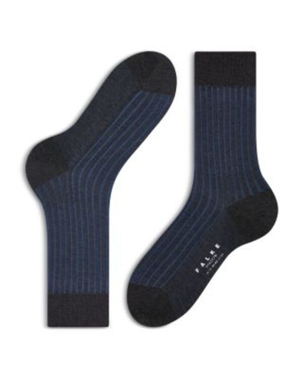 ファルケ メンズ アンダーウェア 靴下 ナイロン コットン Falke Shadow Mercerized Cotton Nylon Dressocks Black ブラック
