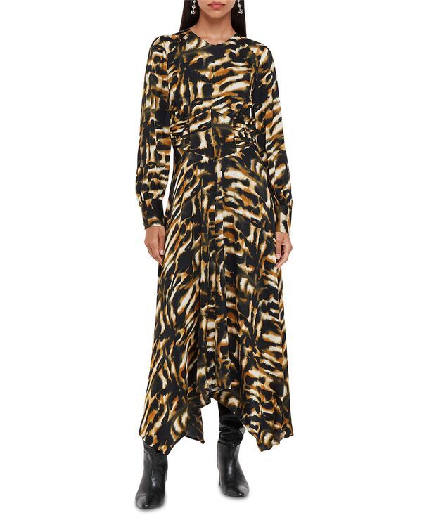 ホイッスルズ レディース トップス ワンピース プリント ミディ Whistlesmoke Print Gathered Midi Dress Multicolor マルチカラー