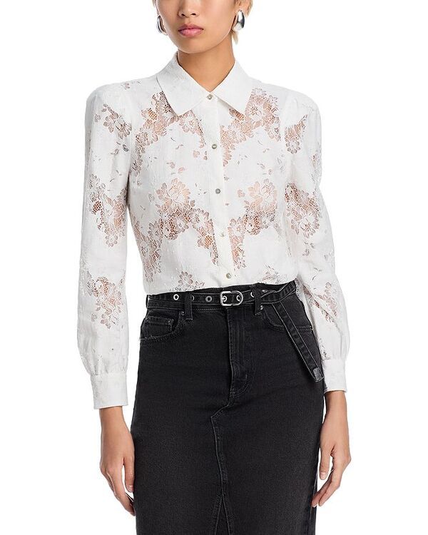 ラジャンス レディース トップス シャツ ブラウス レース LAGENCE Jenica Lace Blouse Ivory アイボリー