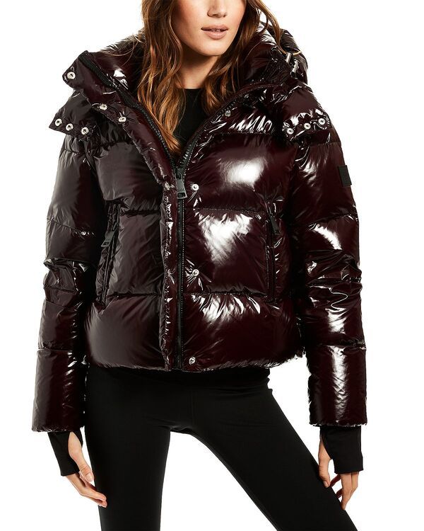 サム レディース アウター コート SAM Jordy Hooded Puffer Coat Merlot