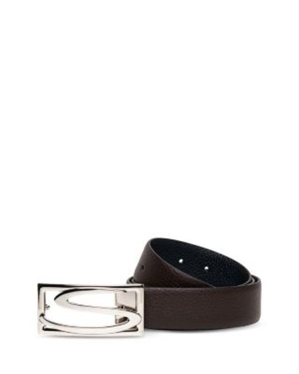 サントーニ メンズ アクセサリー ベルト レザー ロゴ Santoni Mens