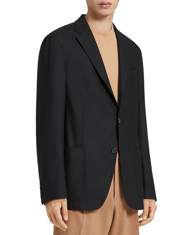 ゼニア メンズ アウター ジャケット・ブルゾン ブレザー Zegna Black Trofeo Cashmere Blazer Black ブラック