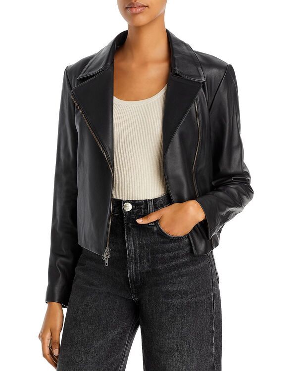 ヴィンス レディース アウター ジャケット・ブルゾン レザー Vince Classic Leather Jacket Black ブラック