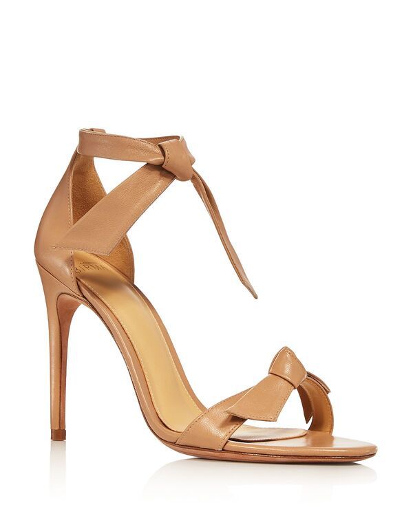 アレクサンドラバードマン レディース シューズ サンダル アンクル ヒール Alexandre Birman Womens Claritankle Tie High Stiletto Heel Sandals Nude