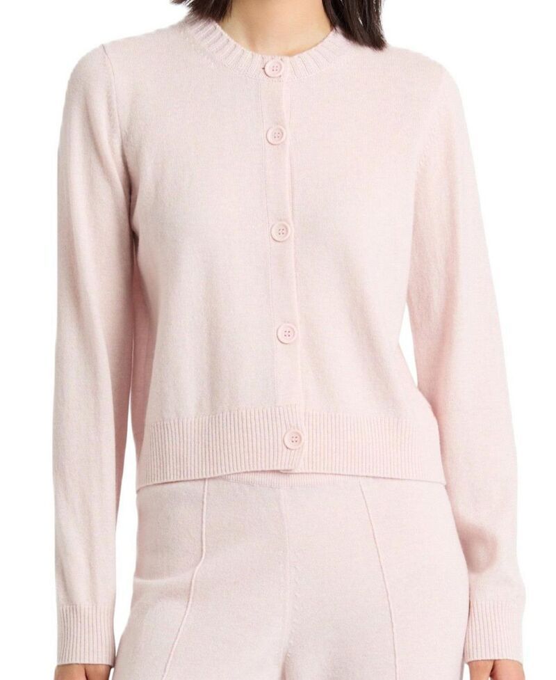 チンティアンドパーカー レディース アウター カーディガン クルーネック ウール クロップド Chinti Parker Women s WoolCashmere Cropped Crewneck Cardigan Pink Melange ピンク