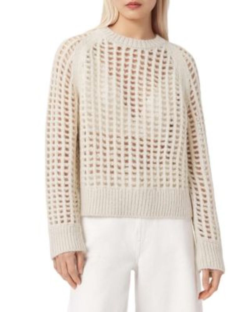 オールセインツ レディース アウター ニット・セーター ALLSAINTSuniva Open Stitch Sweater Chalk White ホワイト