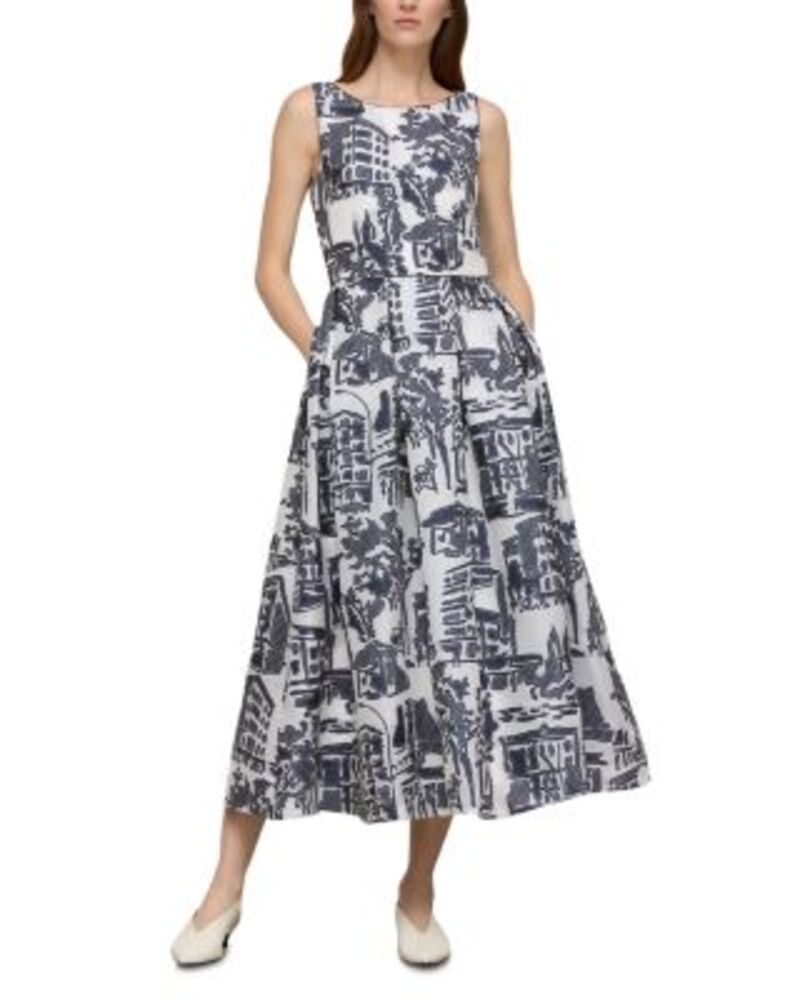 ラファイエットワンフォーエイト レディース トップス ワンピース プリーツ ノースリーブ Lafayette 148 New York Pleated Sleeveless Dress Ink Multi マルチカラー