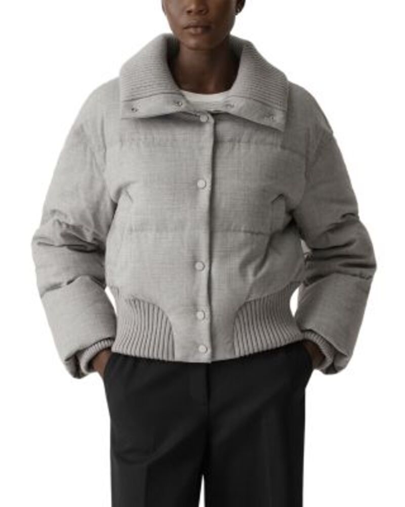 セオリー レディース アウター コート Theory Cozy Collar Puffer Coat New Light Heather ヘザー