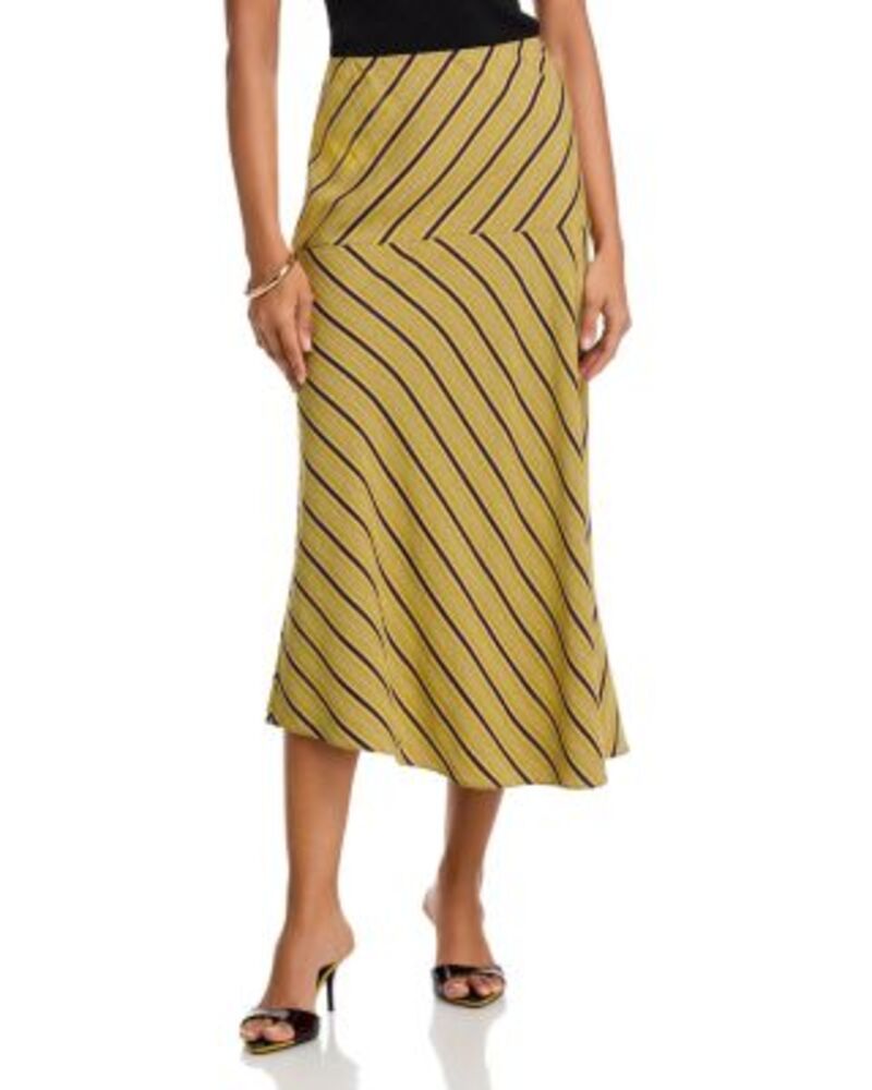 エーエルシー レディース ボトムスカート ミディ ALC Kara Bias Midi Skirt CurryGanache