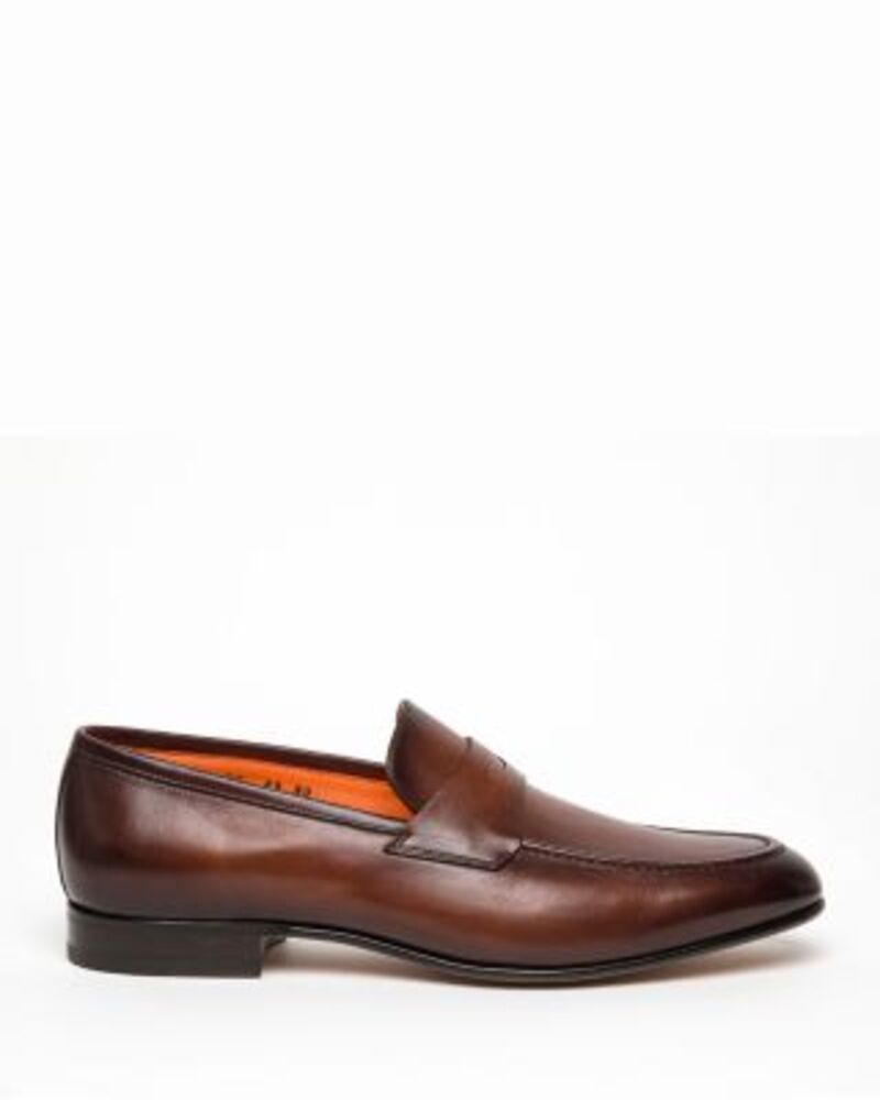 サントーニ メンズ シューズ スリッポン・ローファー Santoni Mens Darius Penny Loafers Brown ブラウン
