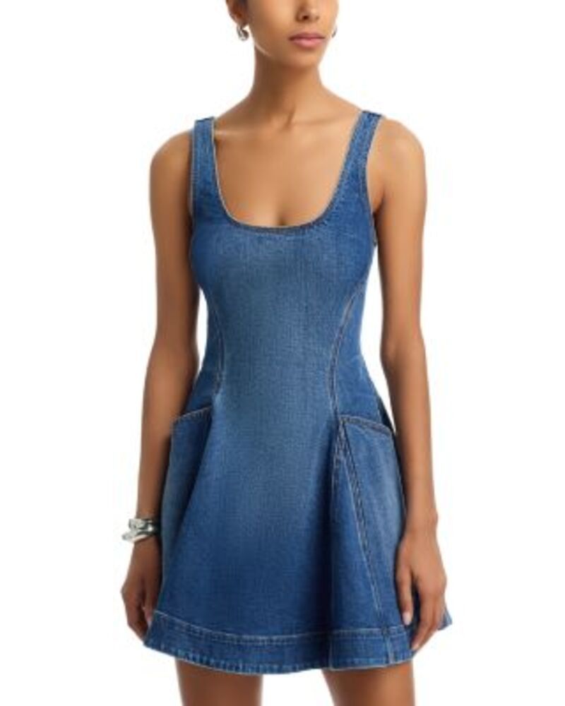 セルフ・ポートレイト レディース トップス ワンピース ミニ デニム SelfPortrait Flaredenimini Dress Blue ブルー 69,740円