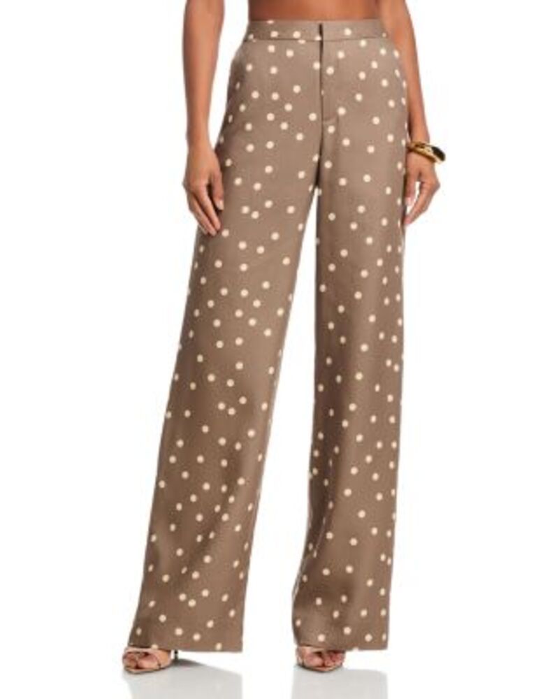 ラジャンス レディース ボトムス カジュアルパンツ ストレート LAGENCE Livvy Straight Leg Pants CardamomEcru Polka Dot エクリュ